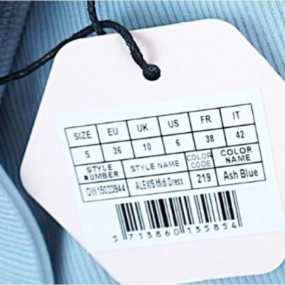 OW Alexis Midi Dress in Ash Blue - Picture 8 of 10